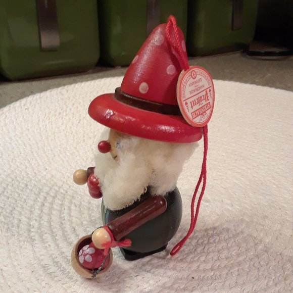 RARE Vintage Steinbach Mushroom Picker Forest Gnome with Tag - Picture 2 of 7
